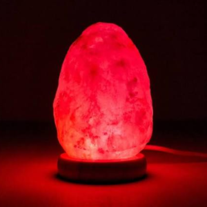 pink salt lamp mini showing in image of product by premier halite