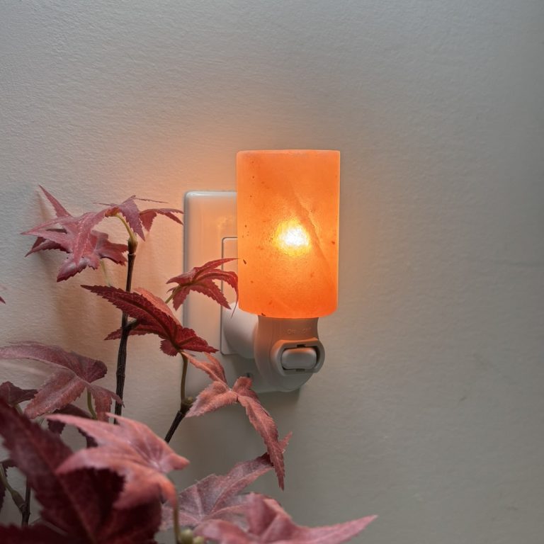pink Salt Night Light Cylinder