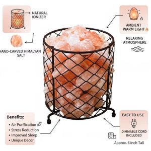 Metal Basket Salt Lamps
