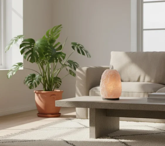 white himalayan lamp