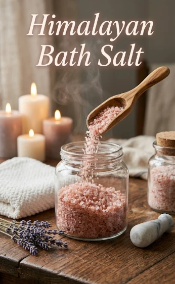 image showing feature title of article how to use himalayan bath salt