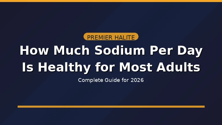 How Much Sodium Per Day Is Healthy for Most Adults